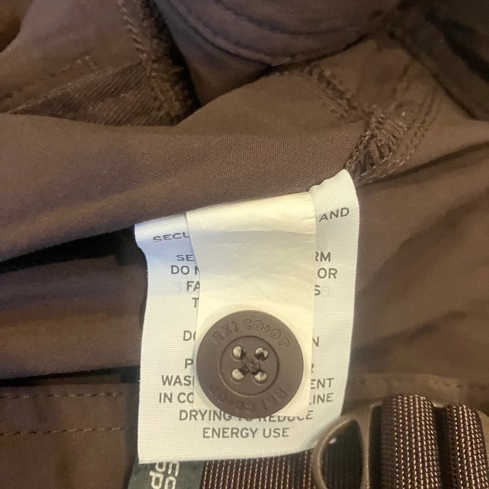 REI Co-op Sahara Convertible Cargo Hiking Pants Mens 36x32 Brown Relaxed Fit